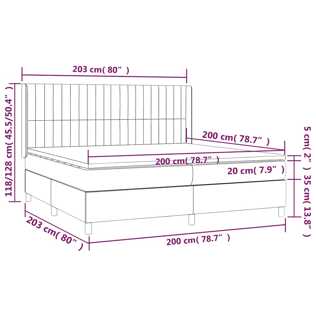 Box Spring Postel S Matrací Tmavě Zelená 200X200 Cm Samet