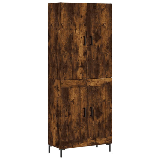 Skříň Highboard Kouřový Dub 69,5 X 34 X 180 Cm Kompozitní Dřevo