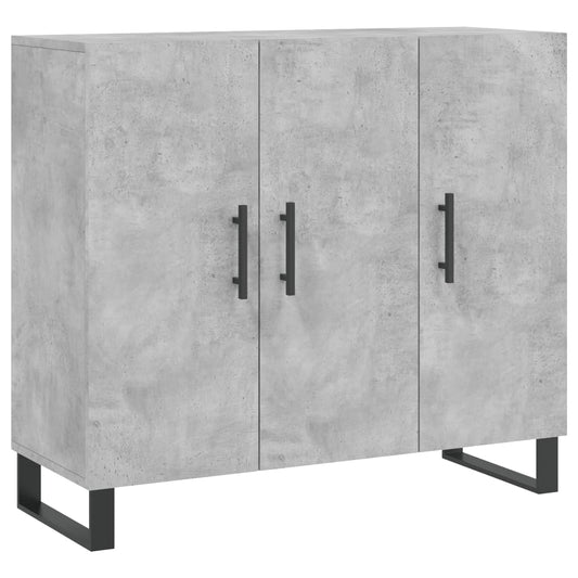 Příborník Betonově Šedý 90 X 34 X 80 Cm Kompozitní Dřevo