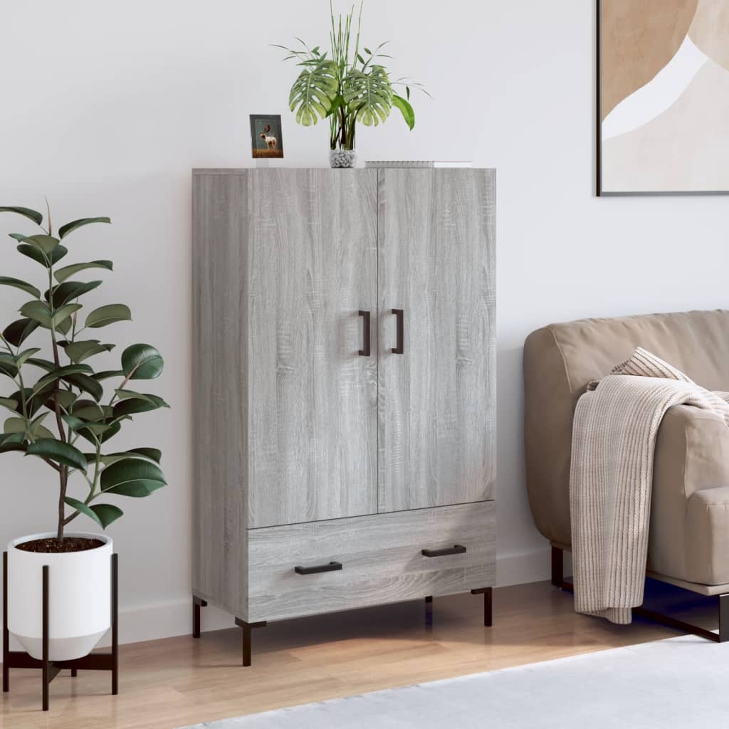 Skříň Highboard Betonově Šedá 69,5X31X115 Cm Kompozitní Dřevo