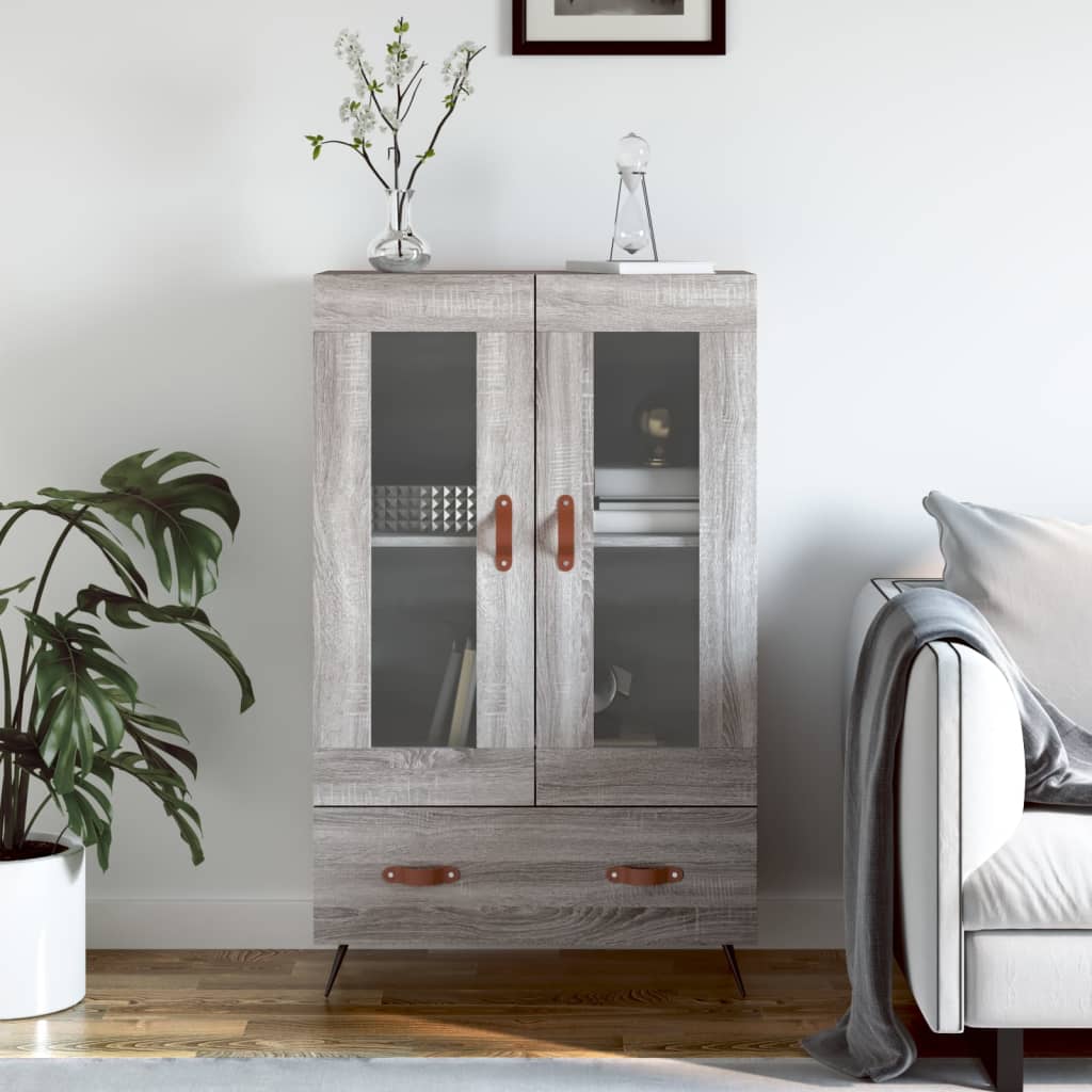 Skříň Highboard Betonově Šedá 69,5X31X115 Cm Kompozitní Dřevo