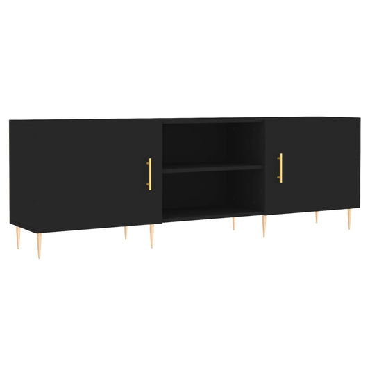 Tv Skříňka Černá 150 X 30 X 50 Cm Kompozitní Dřevo