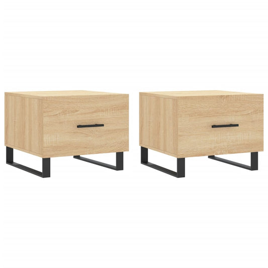 Konferenční Stolky 2 Ks Dub Sonoma 50X50X40 Cm Kompozitní Dřevo