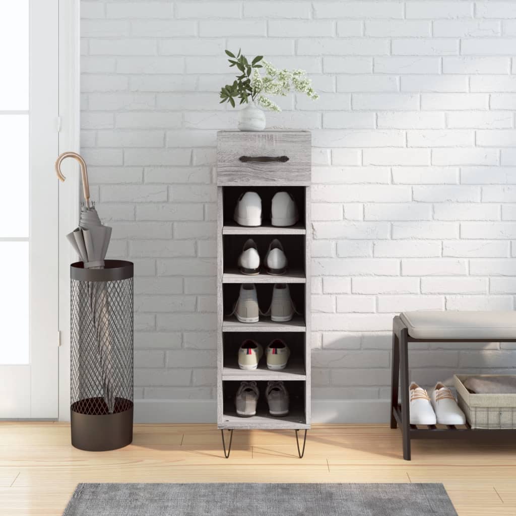 Botník Bílý S Vysokým Leskem 30 X 35 X 105 Cm Kompozitní Dřevo