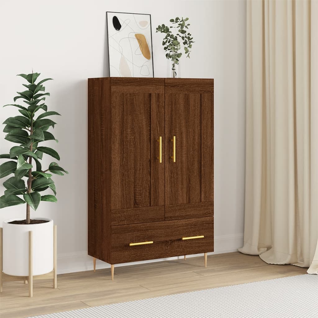 Skříň Highboard 69,5 X 31 X 115 Cm Kompozitní Dřevo