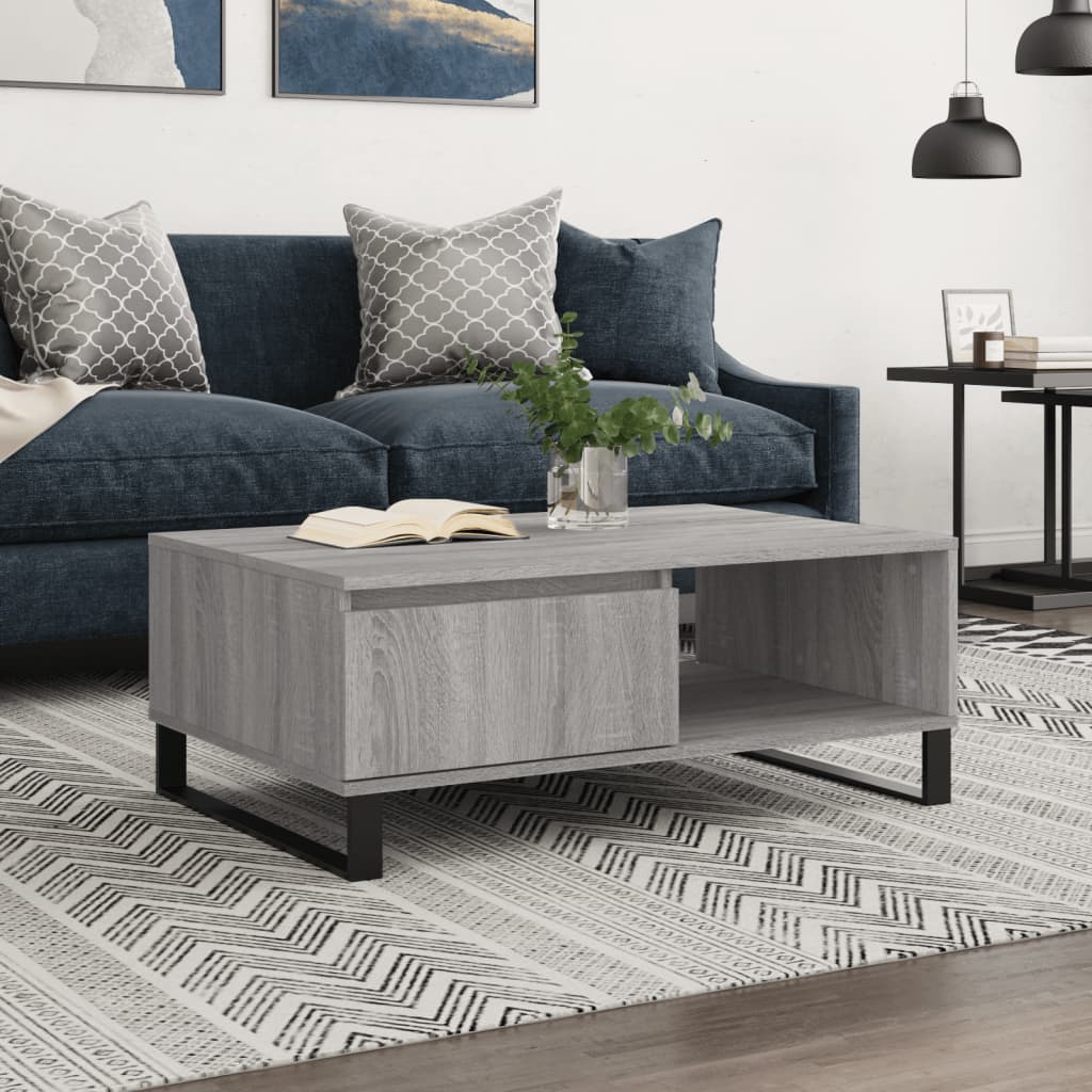 Konferenční Stolek Bílý 90 X 60 X 35 Cm Kompozitní Dřevo