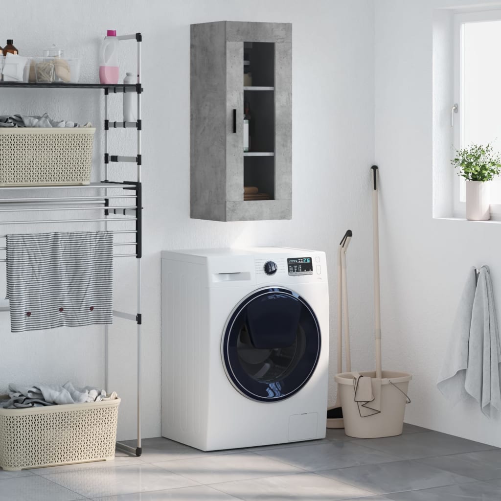 Nástěnná Skříňka Černá 34,5 X 34 X 90 Cm