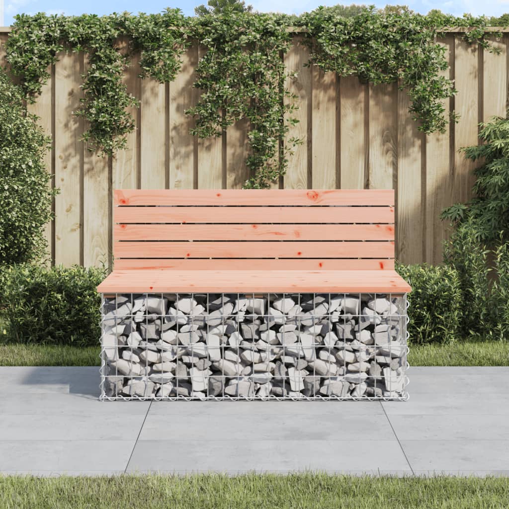 Zahradní Lavice Gabionový Design 92 X 71 X 65,5 Cm Borové Dřevo