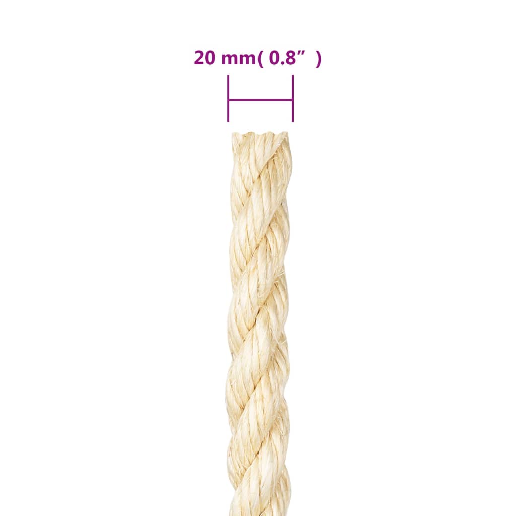 Provaz 100% Sisal 20 Mm 25 M