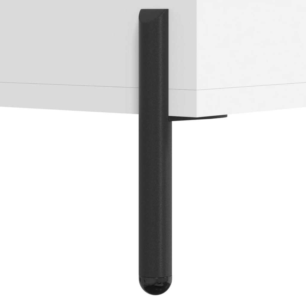 Skříň Highboard Bílá 69,5 X 34 X 180 Cm Kompozitní Dřevo