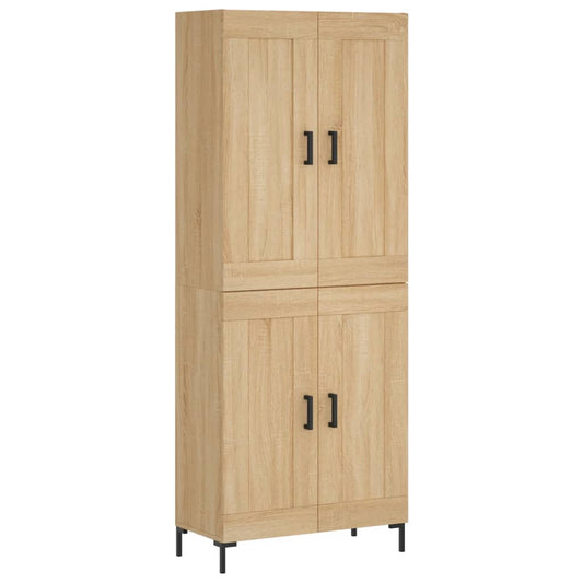 Skříň Highboard Dub Sonoma 69,5 X 34 X 180 Cm Kompozitní Dřevo