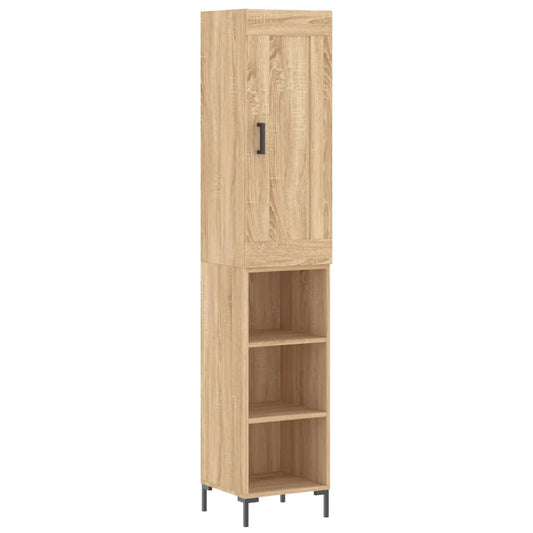 Skříň Highboard 34,5 X 34 X 180 Cm Kompozitní Dřevo