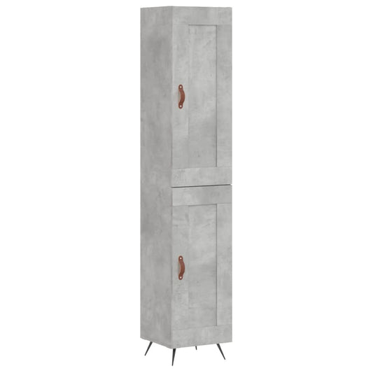 Skříň Highboard Betonově Šedá 34,5X34X180 Cm Kompozitní Dřevo