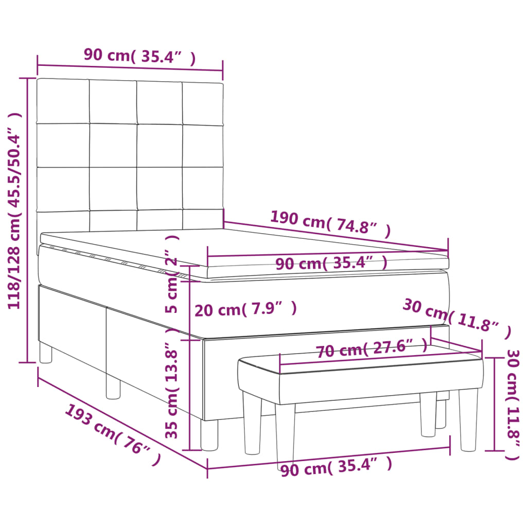 Box Spring Postel S Matrací Textil