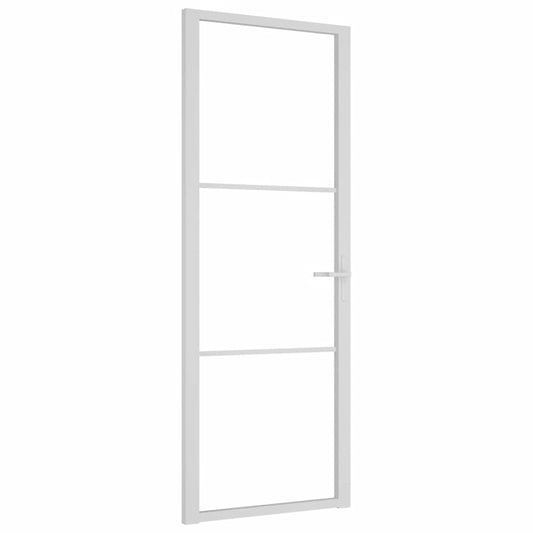 Interiérové Dveře 76 X 201,5 Cm Bílé Esg Sklo A Hliník Bílá A Průhledná