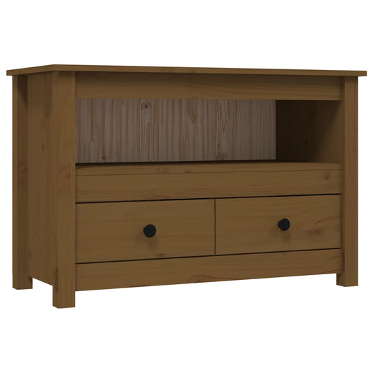 Tv Skříňka Medově Hnědá 79 X 35 X 52 Cm Masivní Borové Dřevo