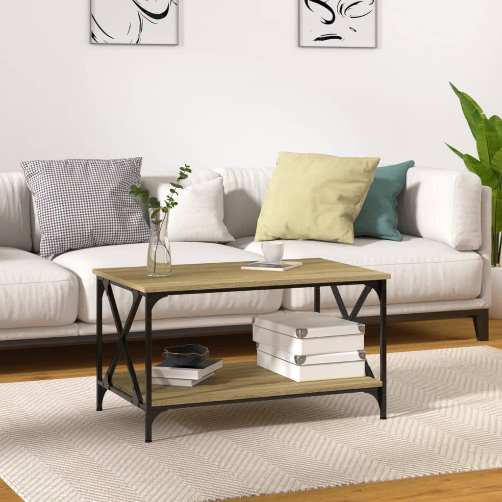 Konferenční Stolek 100X50X45 Cm Kompozit A Železo Dub Sonoma