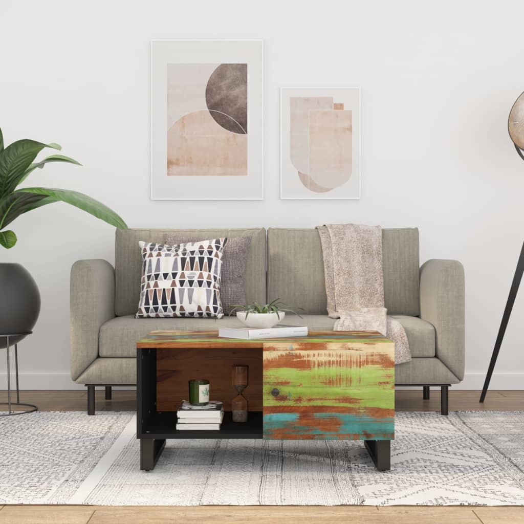 Konferenční Stolek 80 X 50 X 40 Cm Masivní Mangovník A Kompozit