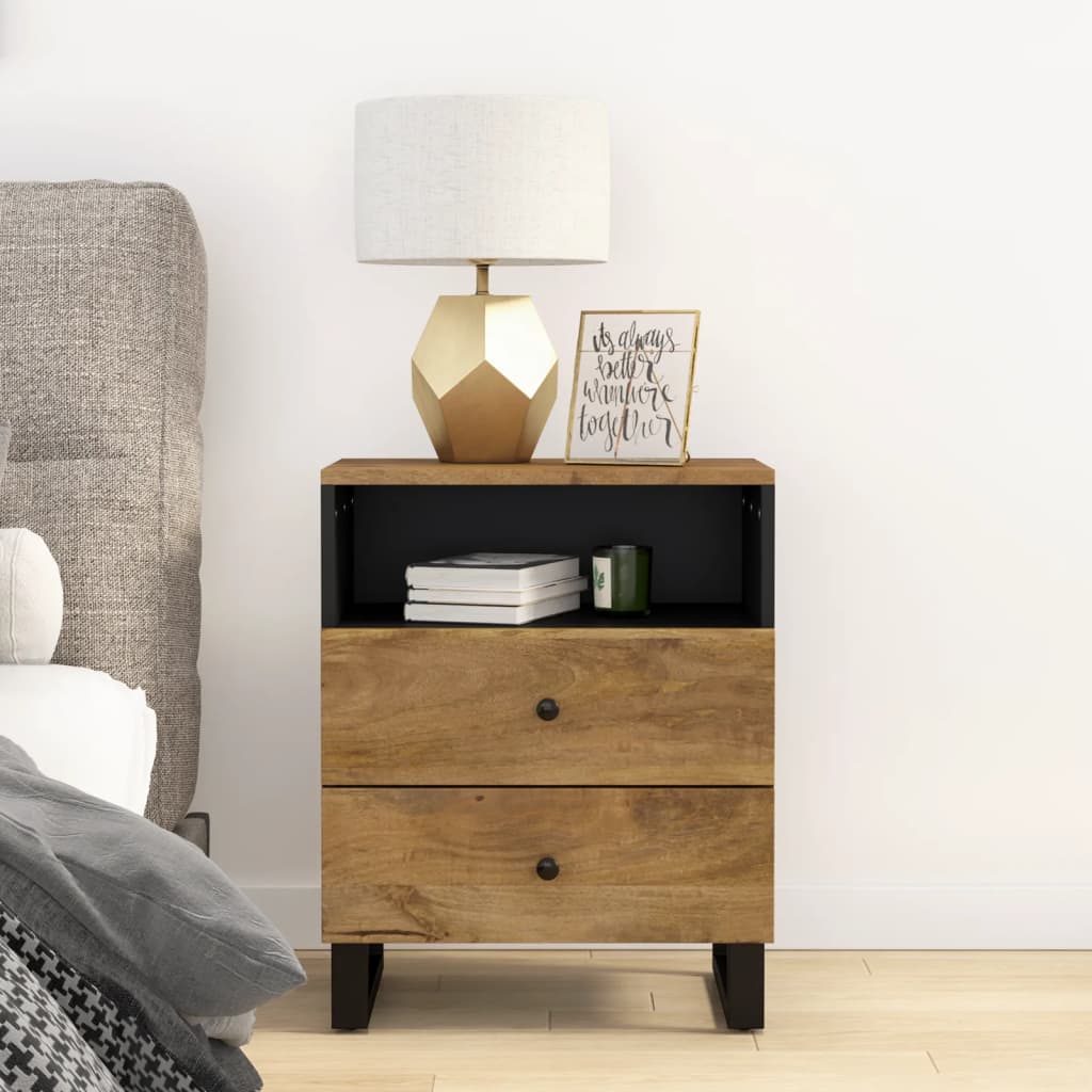 Noční Stolek 50X33X62 Cm Masivní Recyklované A Kompozitní Dřevo