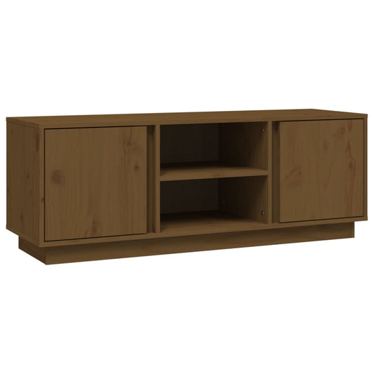 Tv Skříňka Medově Hnědá 110X35X40,5 Cm Masivní Borové Dřevo