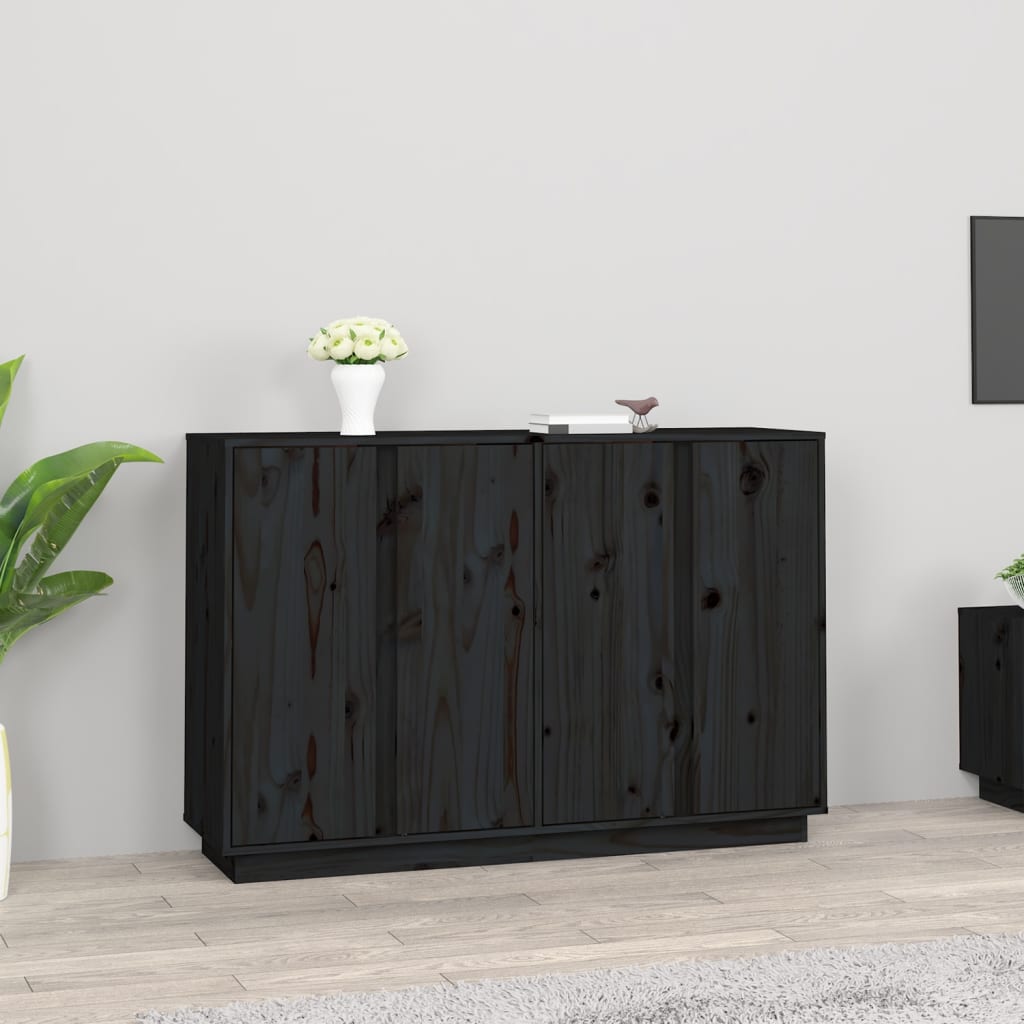 Příborník Medově Hnědý 120X35X80 Cm Masivní Borové Dřevo