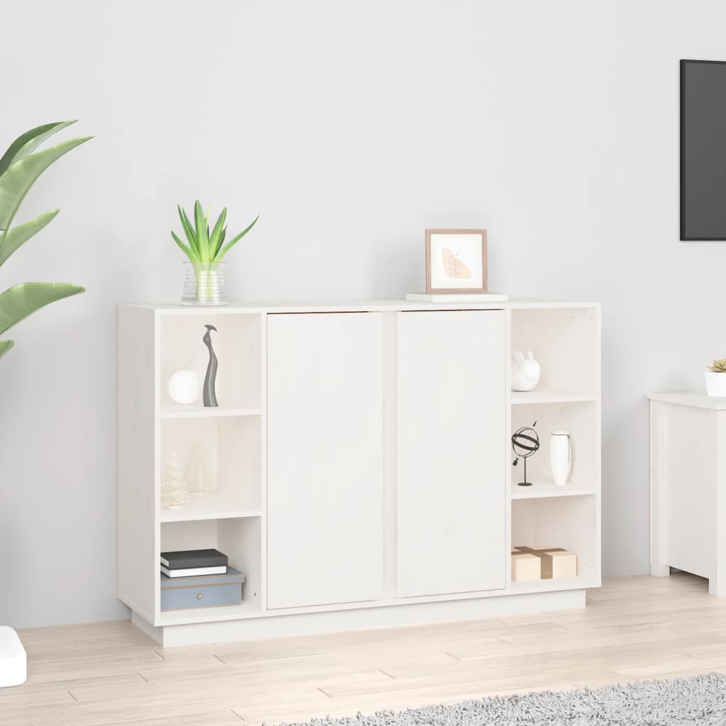 Příborník Medově Hnědý 120X35X80 Cm Masivní Borové Dřevo