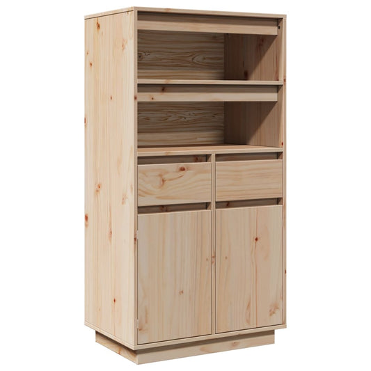 Skříň Highboard 60 X 40 X 116,5 Cm Masivní Borové Dřevo