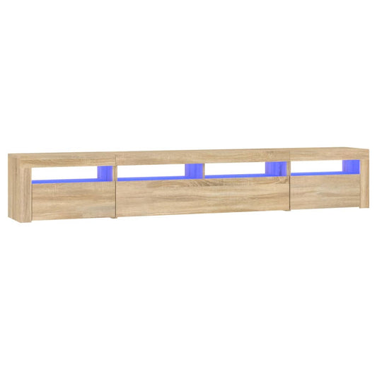 Tv Skříňka S Led Osvětlením Dub Sonoma 240X35X40 Cm