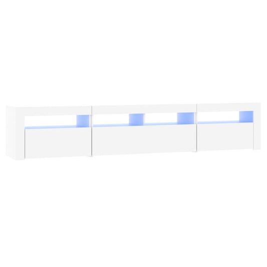 Tv Skříňka S Led Osvětlením Bílá 210 X 35 X 40 Cm