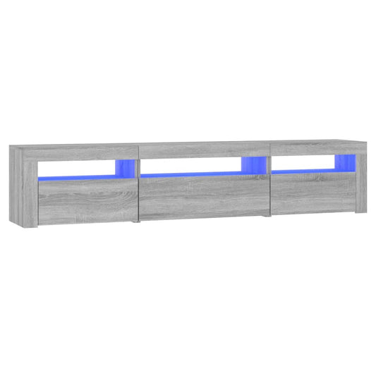 Tv Skříňka S Led Osvětlením Šedá Sonoma 195X35X40 Cm