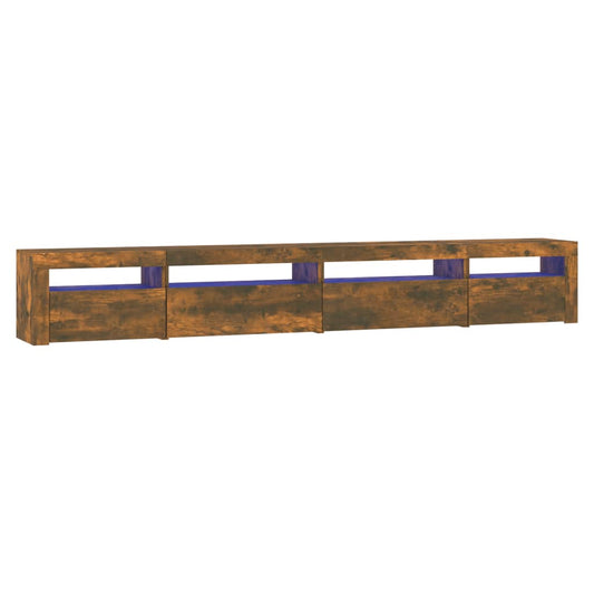 Tv Skříňka S Led Osvětlením Kouřový Dub 270 X 35 X 40 Cm