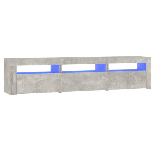 Tv Skříňka S Led Osvětlením Betonově Šedá 180X35X40 Cm