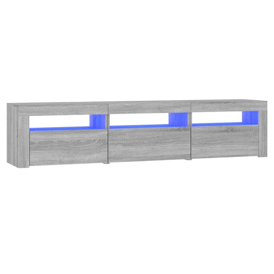 Tv Skříňka S Led Osvětlením Šedá Sonoma 180X35X40 Cm