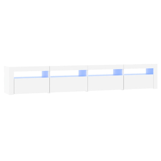 Tv Skříňka S Led Osvětlením Bílá 240X35X40 Cm