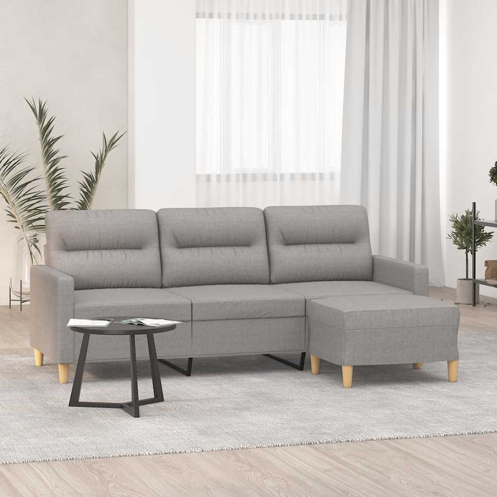 Křeslo S Podnožkou Tmavě Šedé Textil