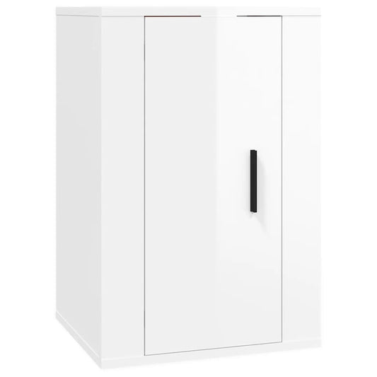 Nástěnná Tv Skříňka Bílá S Vysokým Leskem 40 X 34,5 X 60 Cm