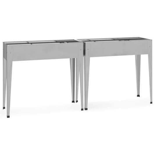 Zahradní Truhlíky 2 Ks Pozinkovaná Ocel