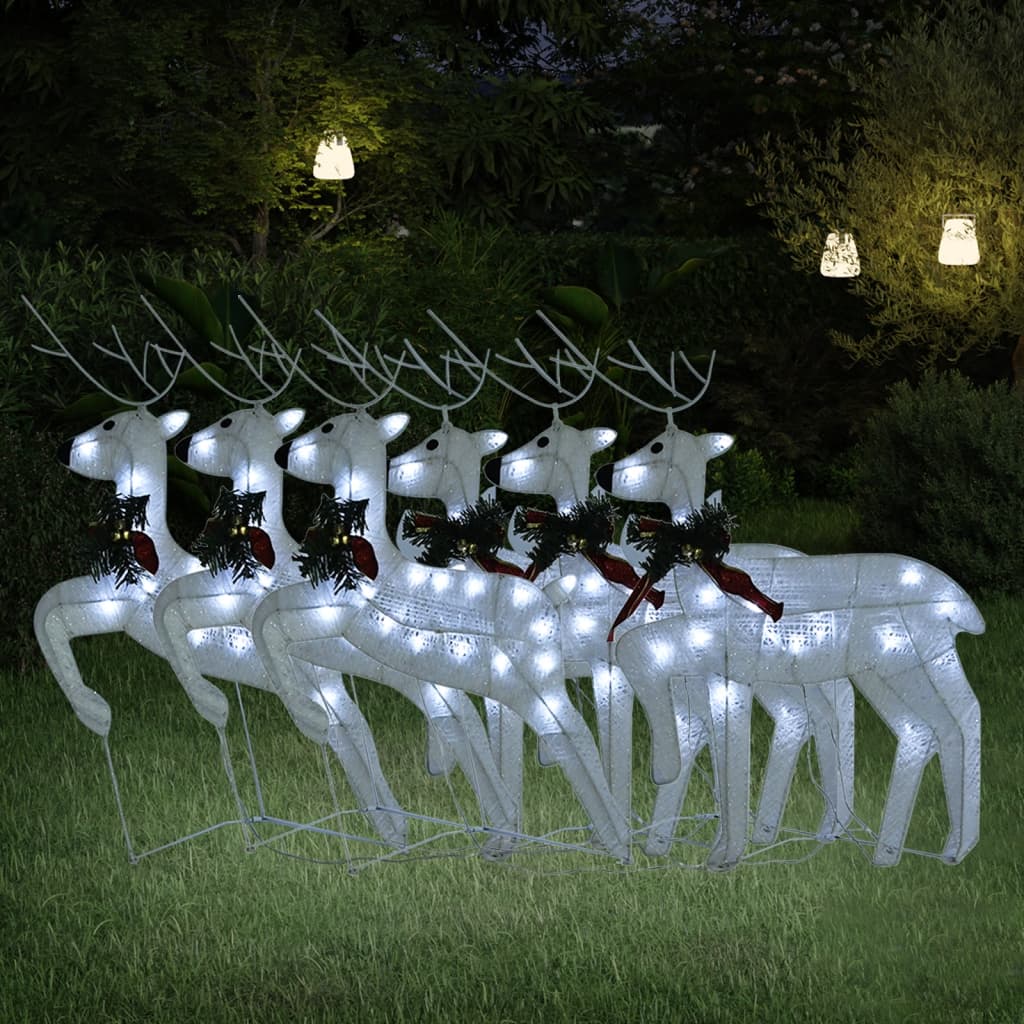 Vánoční Sobi 6 Ks Zlatí 120 Led Diod