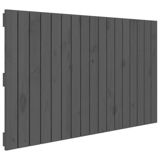 Nástěnné Čelo Postele Šedé 108 X 3 X 60 Cm Masivní Borové Dřevo Šedá