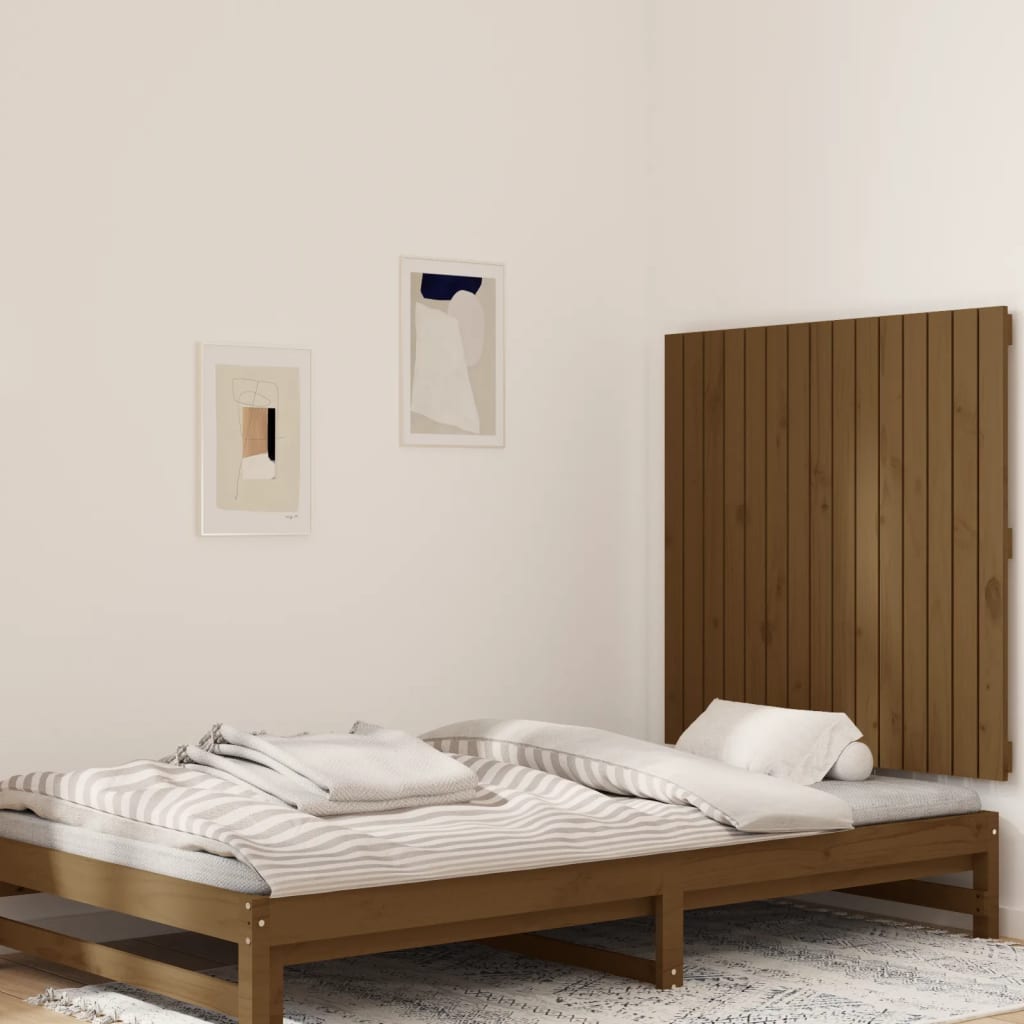 Nástěnné Čelo Postele Medově Hnědé 95,5X3X60 Cm Borové Dřevo Medová Hnědá