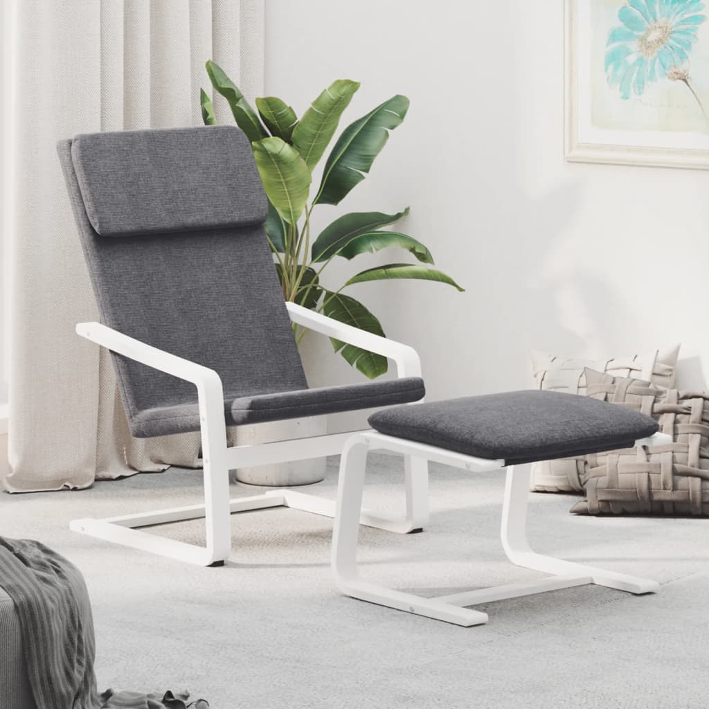 Relaxační Křeslo S Podnožkou Černé Textil