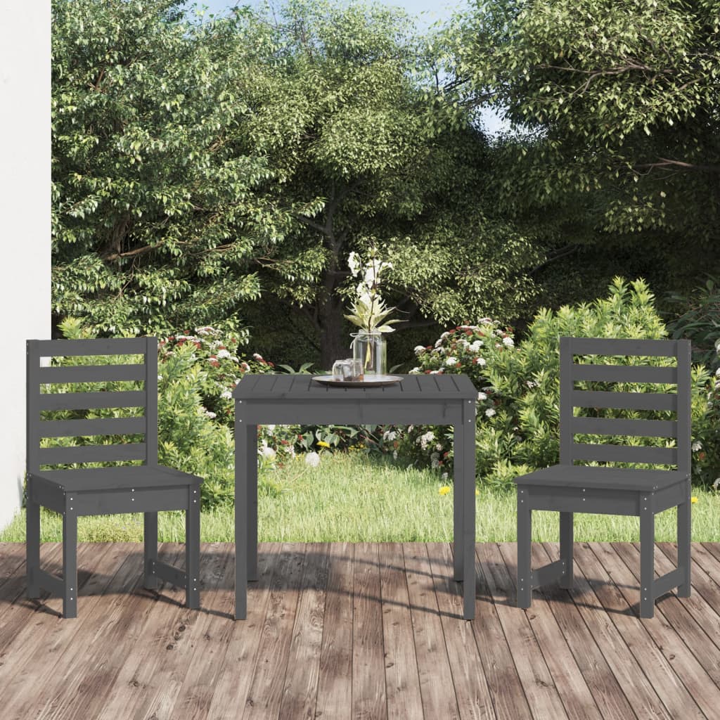 3Dílný Zahradní Bistro Set Masivní Borové Dřevo