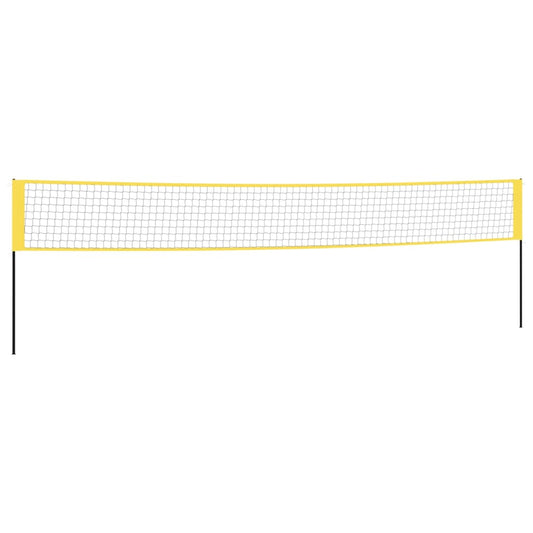 Badmintonová Síť Žlutá A Černá 600 X 155 Cm Pe Tkanina