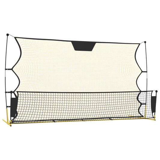 Fotbalový Rebounder Černý A Žlutý 183 X 85 X 120 Cm Polyester