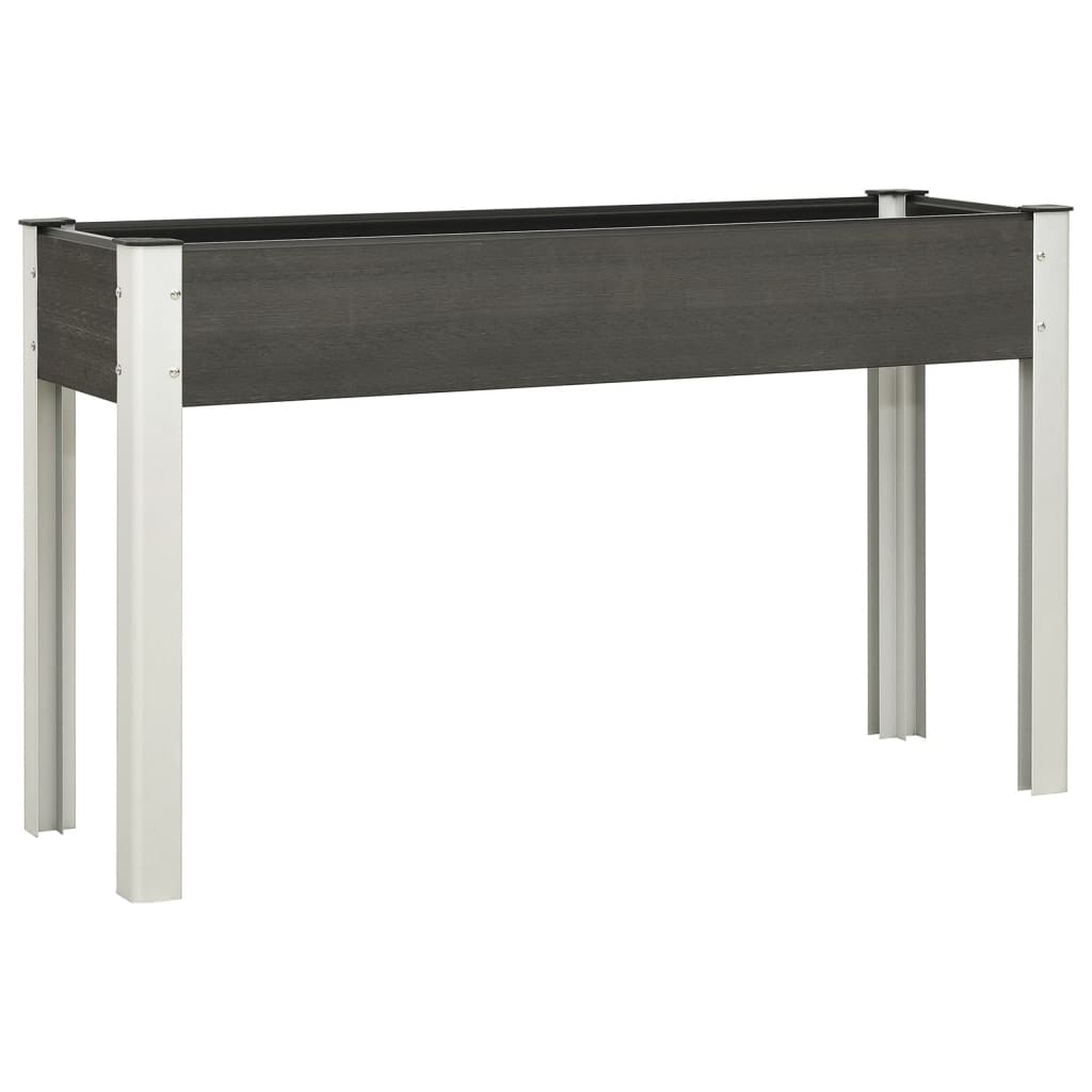 Zahradní Vyvýšený Záhon Dřevoplast Šedý