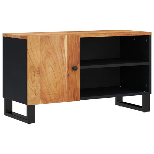 Tv Skříňka 80 X 33 X 46 Cm Masivní Akácie A Kompozitní Dřevo
