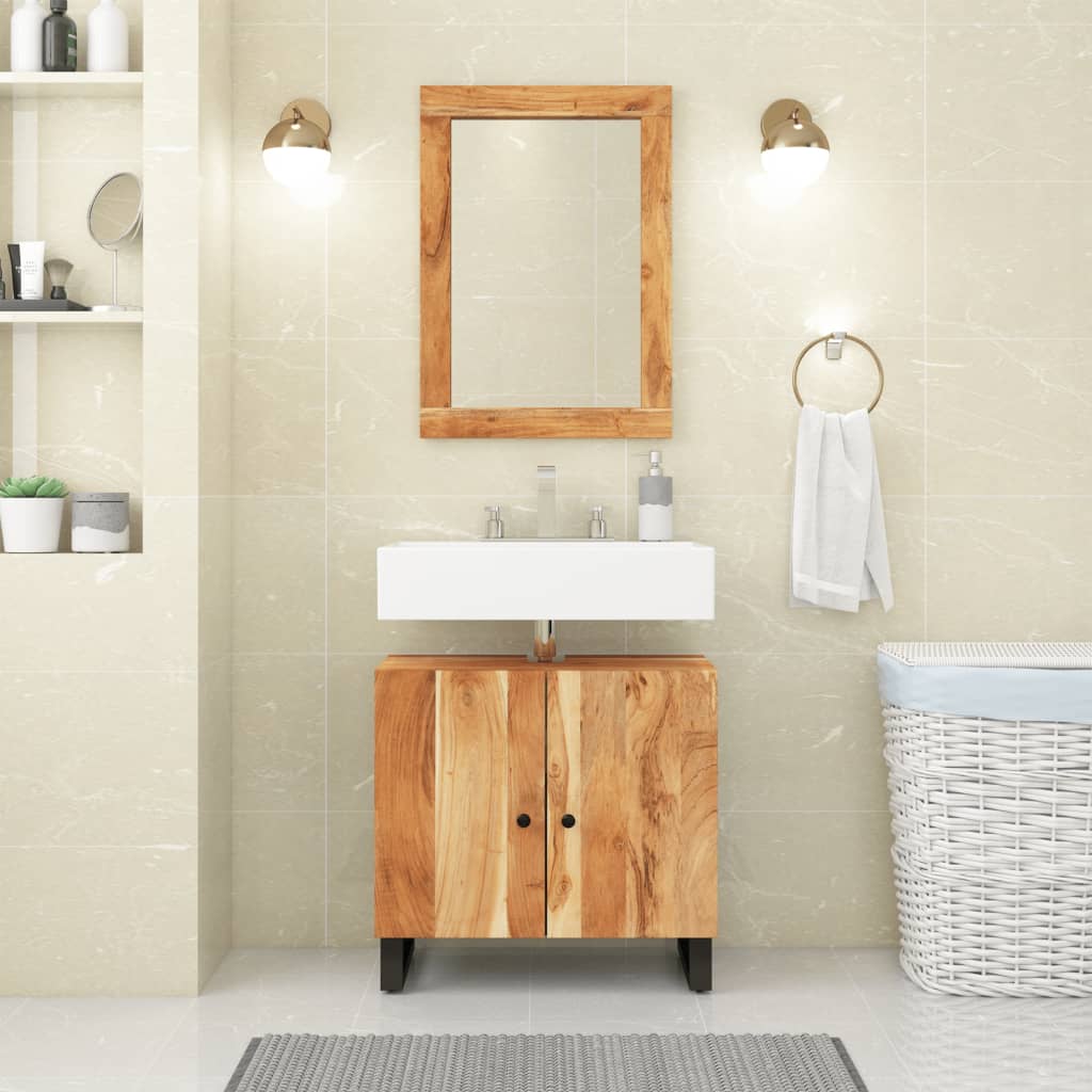 Zrcadlo 70 X 50 Cm Masivní Recyklované Dřevo A Sklo