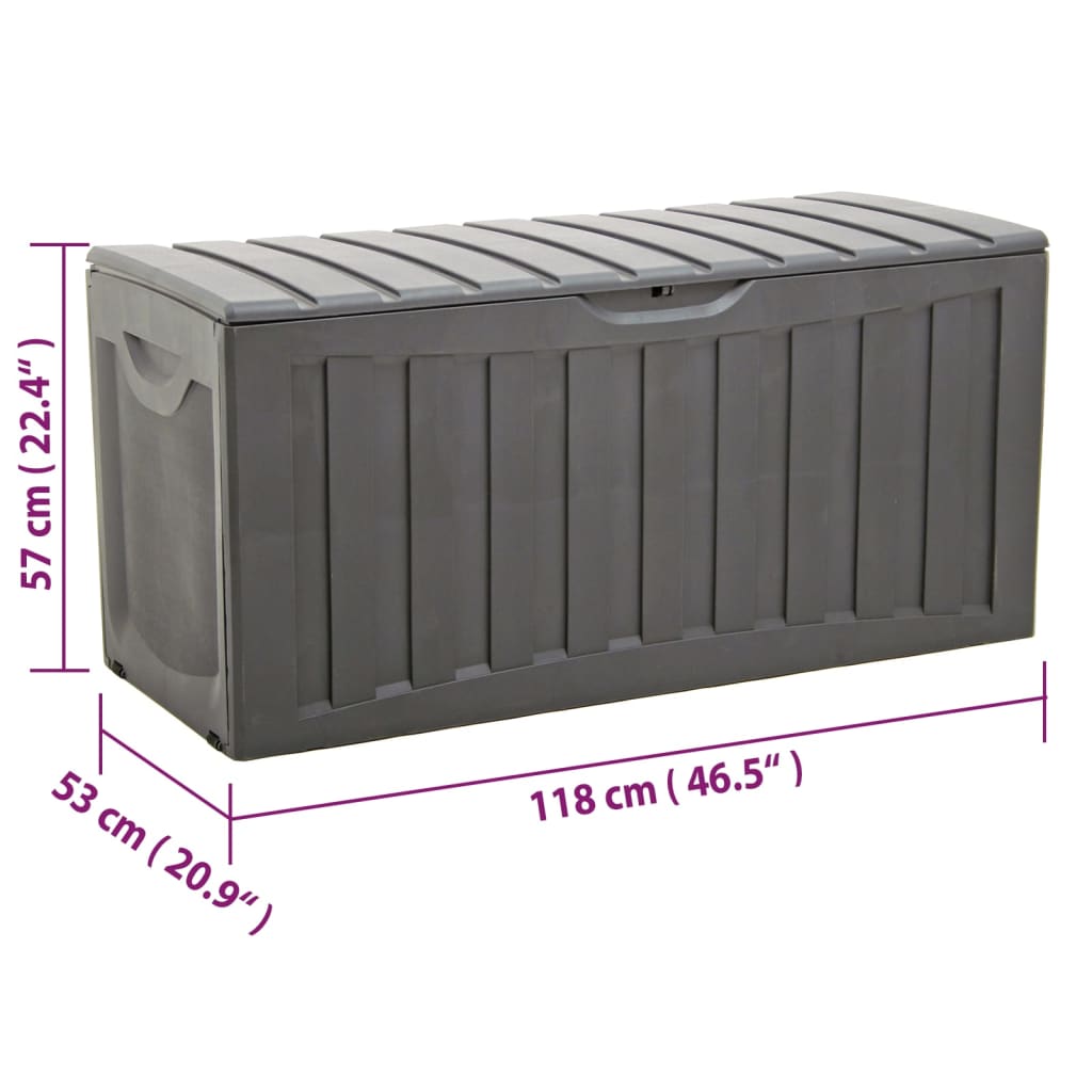 Úložný Box Černý 118 X 53 X 57 Cm Polypropylen
