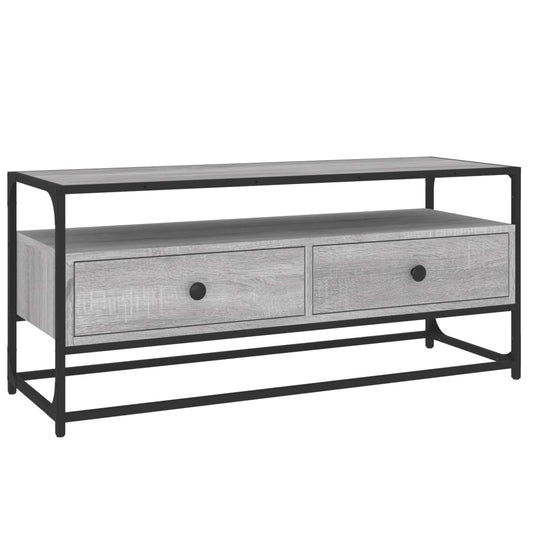 Tv Skříňka Šedá Sonoma 100 X 35 X 45 Cm Kompozitní Dřevo