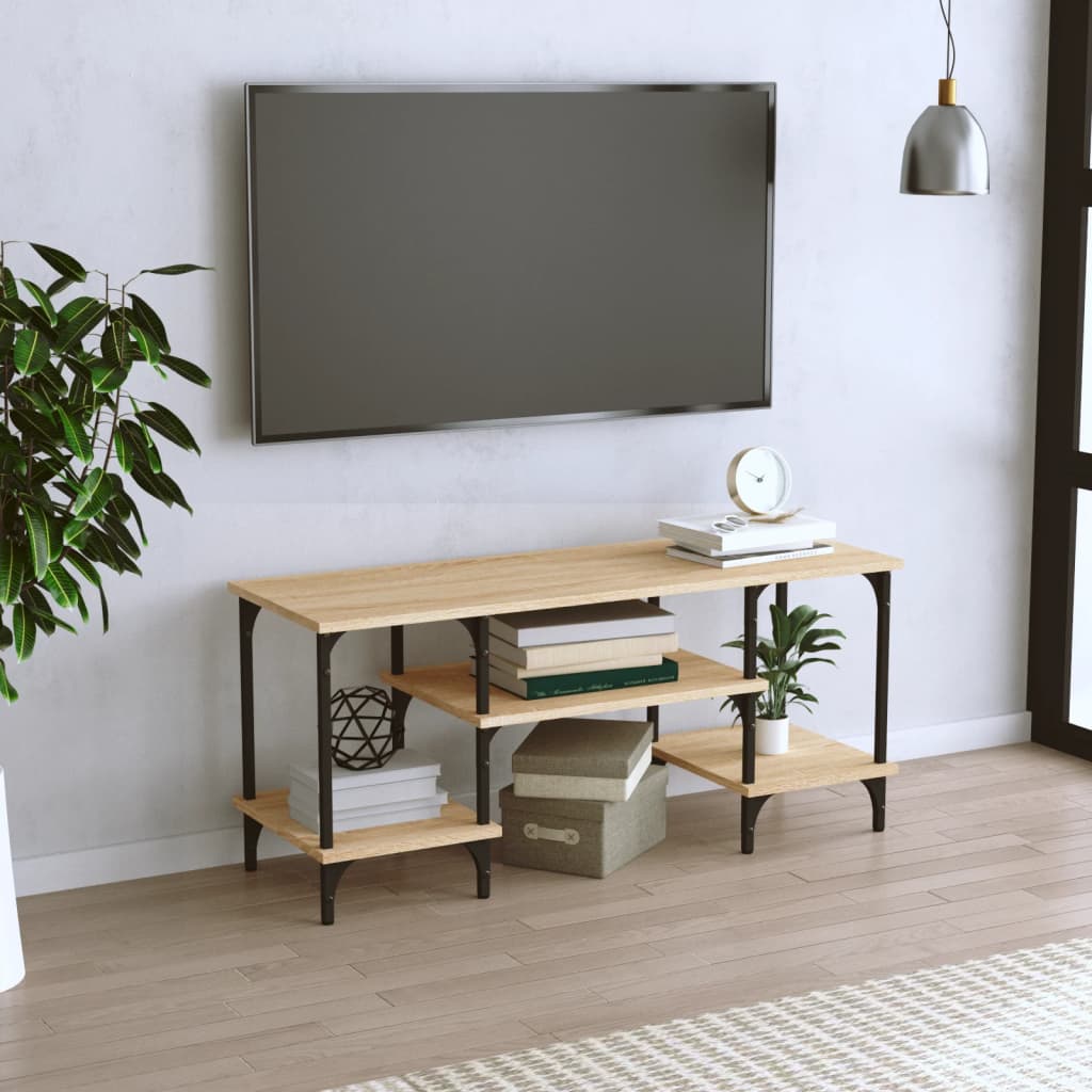 Tv Skříňka Šedá Sonoma 102 X 35 X 45,5 Cm Kompozitní Dřevo